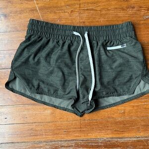 Vuori Dark Green Running Shorts